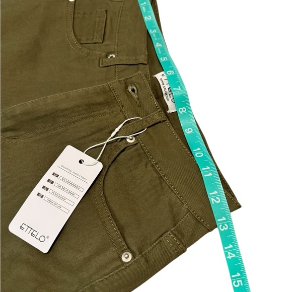 Boot Cut Army Green Jeans Women’s 98% cotton 2% spandex Size 4 - Picture 4 of 5